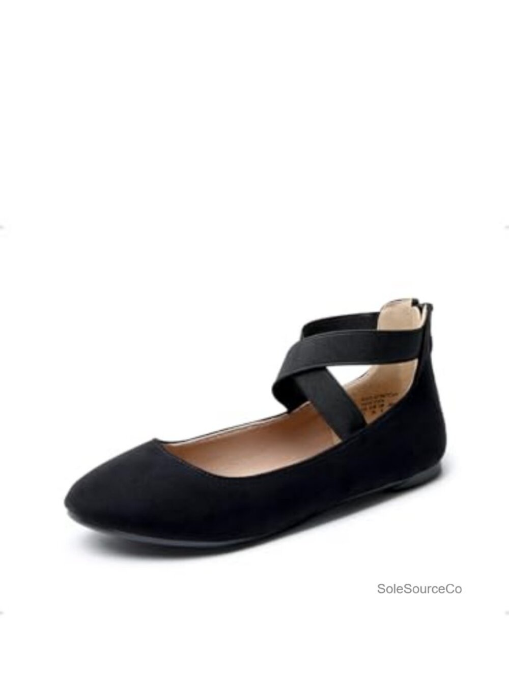 Ankle Strap Flats Shoes for Women Suede Faux Leather Pointed Toe Comfort